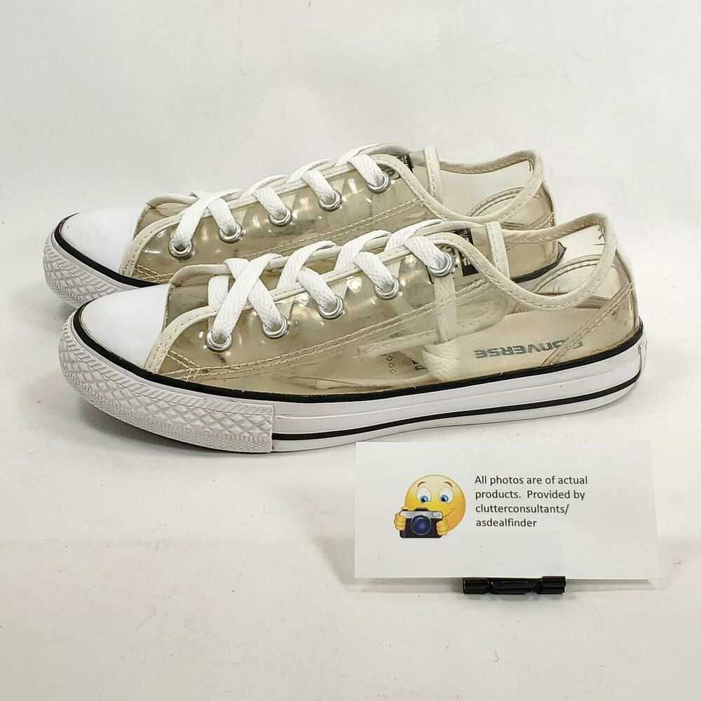 Converse Chuck Taylor All Star Lace Up Shoe Youth Girls Size 2  348633C Clear